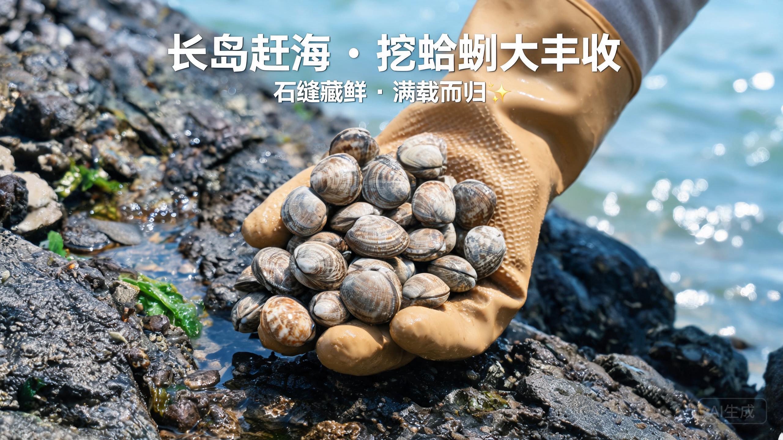 赶海收获实景
