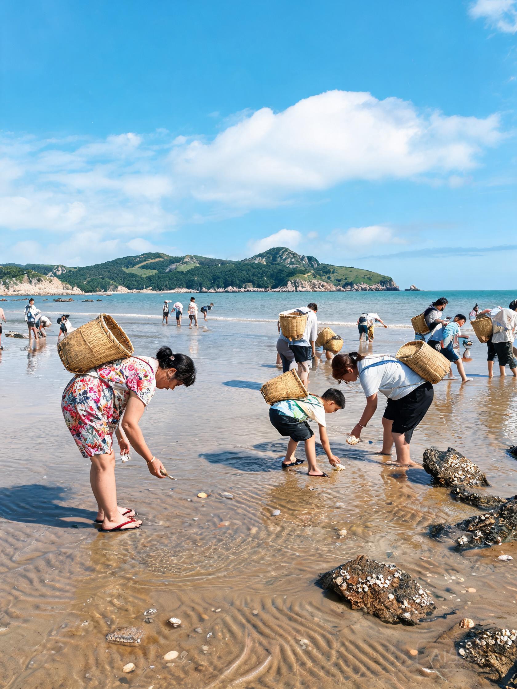 长岛赶海实景
